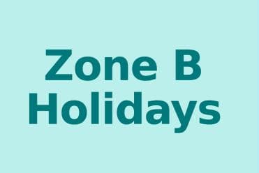 Zone B spring holidays 