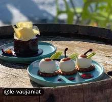 Restaurant Le Vaujaniat à Vaujany, desserts fruits trompe l'oeil